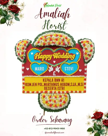Papan Bunga Pernikahan Pujon